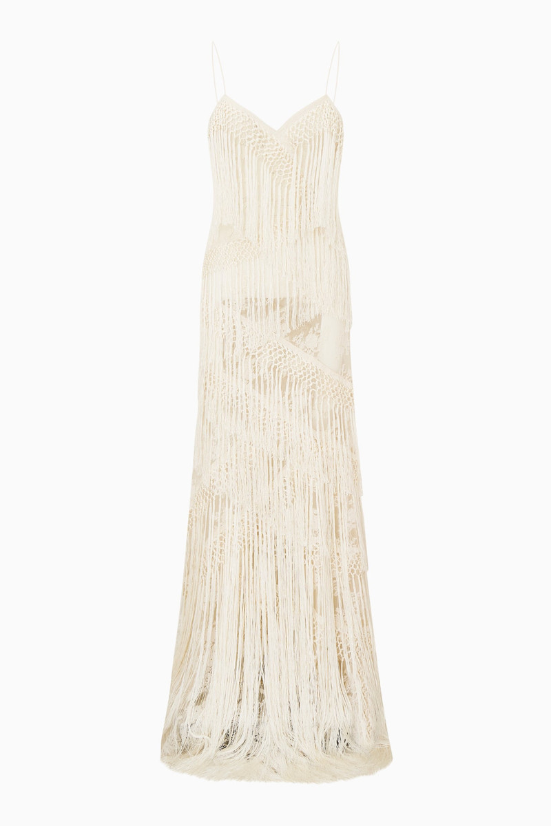 Delphi Fringe Lace Gown 8