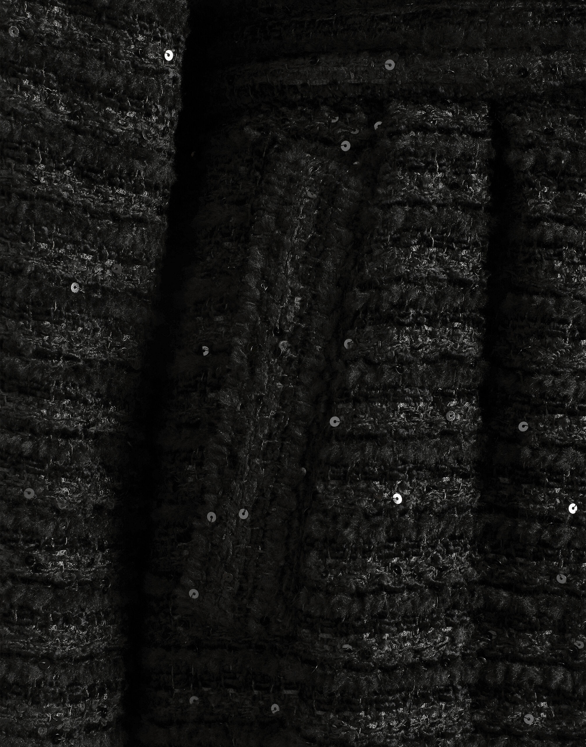 Tweed coat with micro-sequin embellishment - 6
