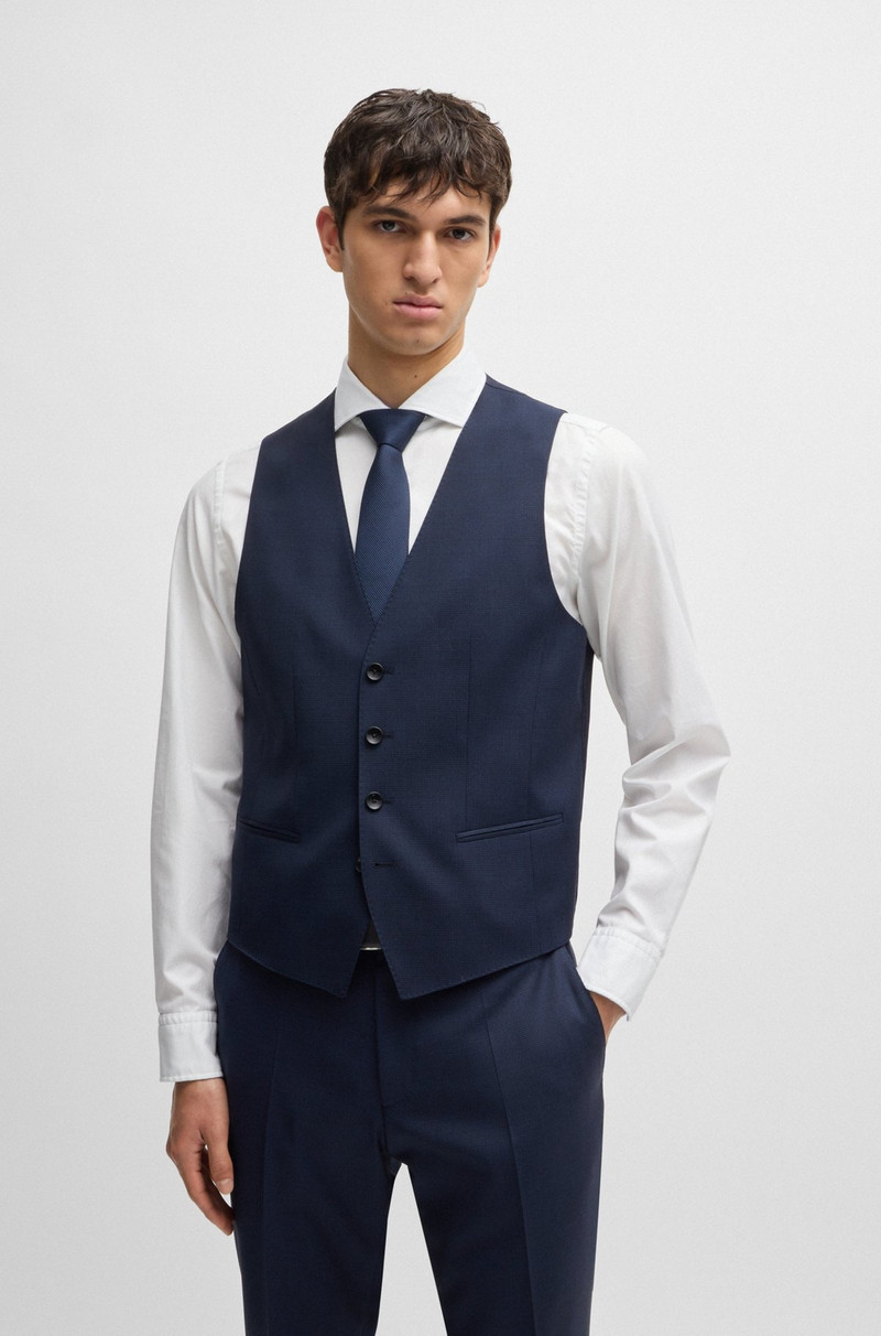 SLIM-FIT SUIT IN PATTERNED STRETCH WOOL 2