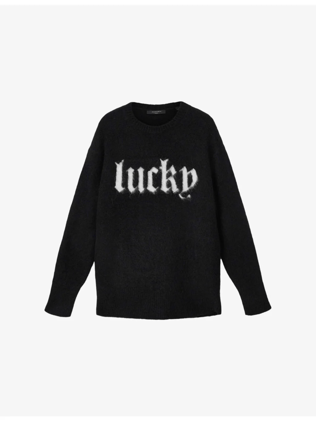 Lucky Slogan Stretch Wool and Alpaca-Blend Jumper - 1