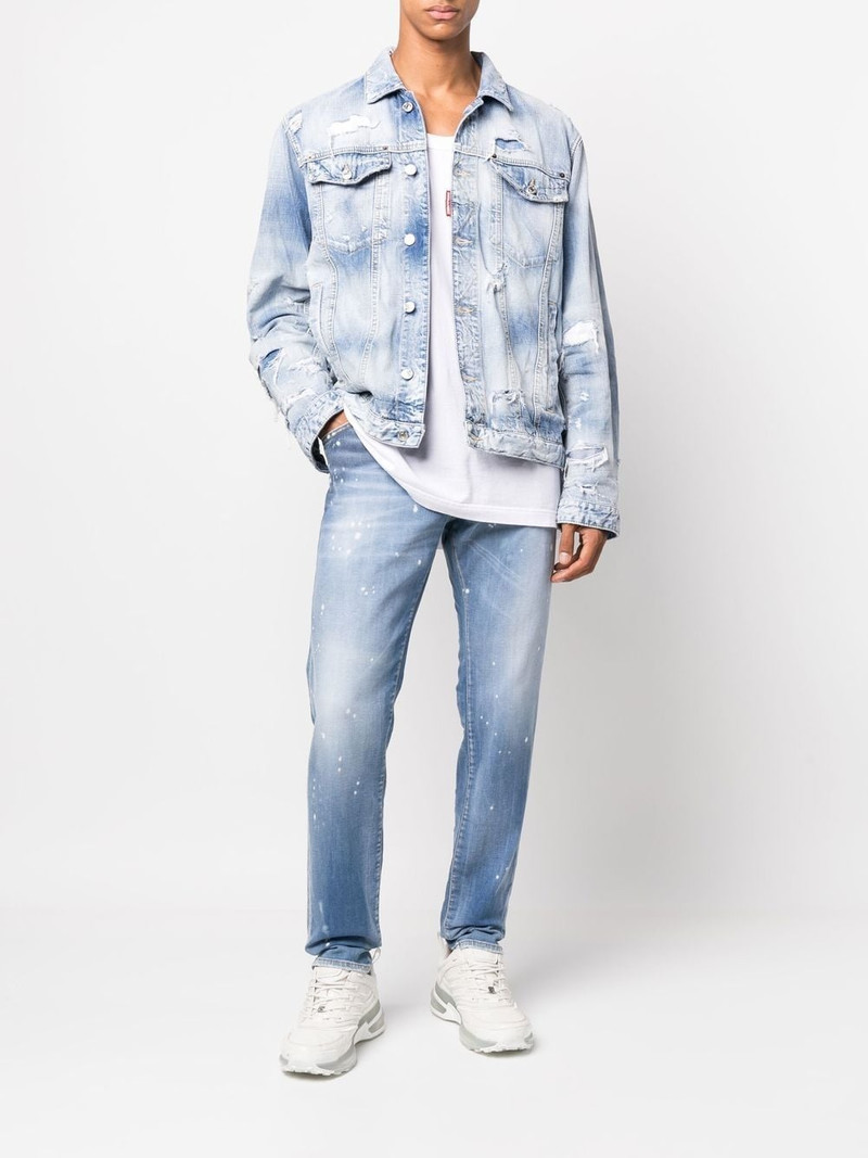 DSQUARED2 paint splatter-print jeans outlook
