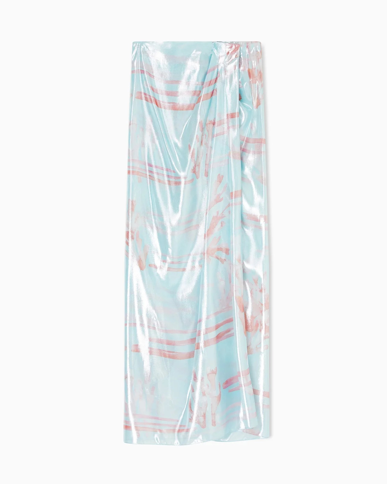 LONG SKIRT IN PRINTED VISCOSE AND LUREX - 1