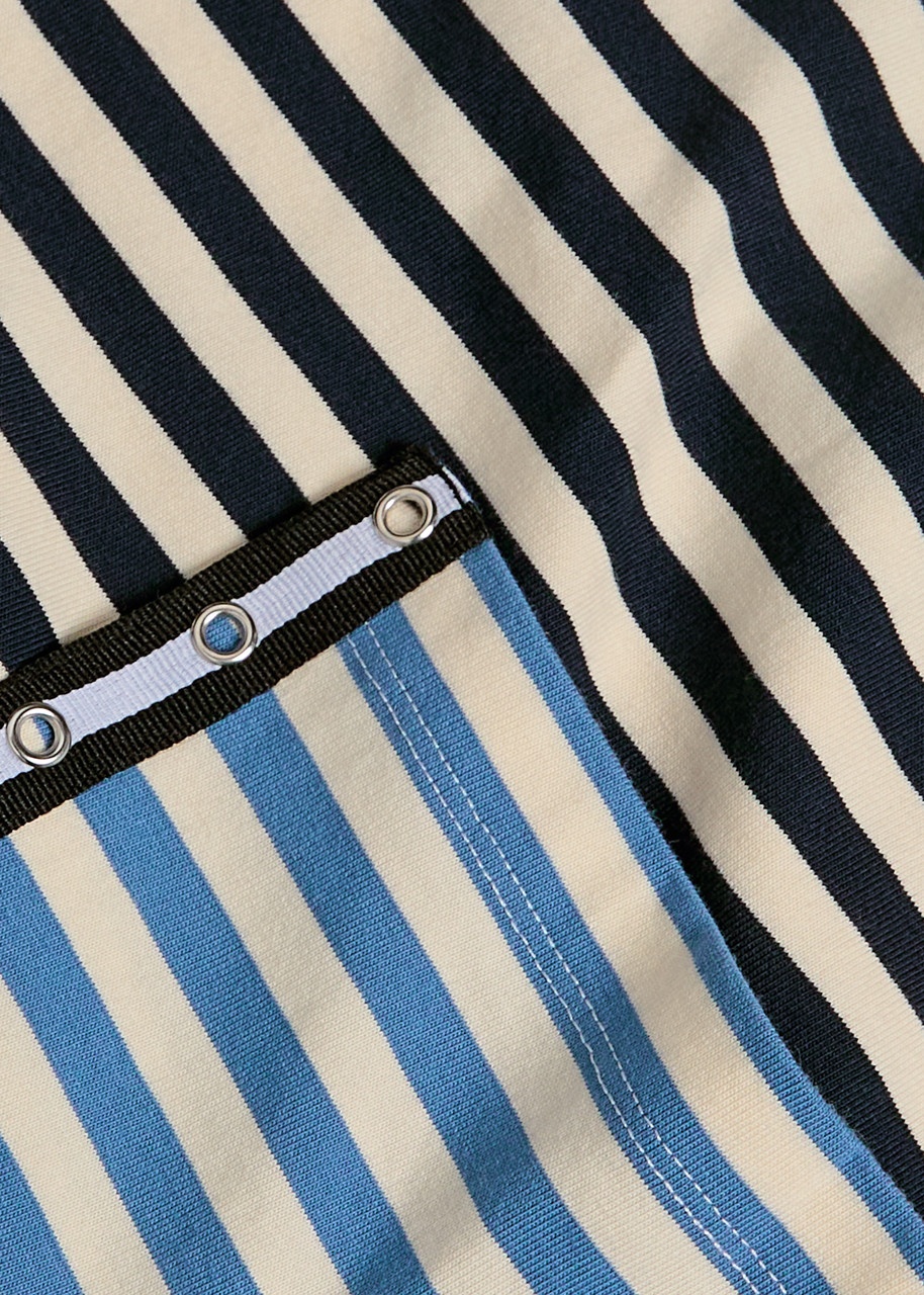 3.1 Phillip Lim Patchwork Striped Cotton T-shirt - 5