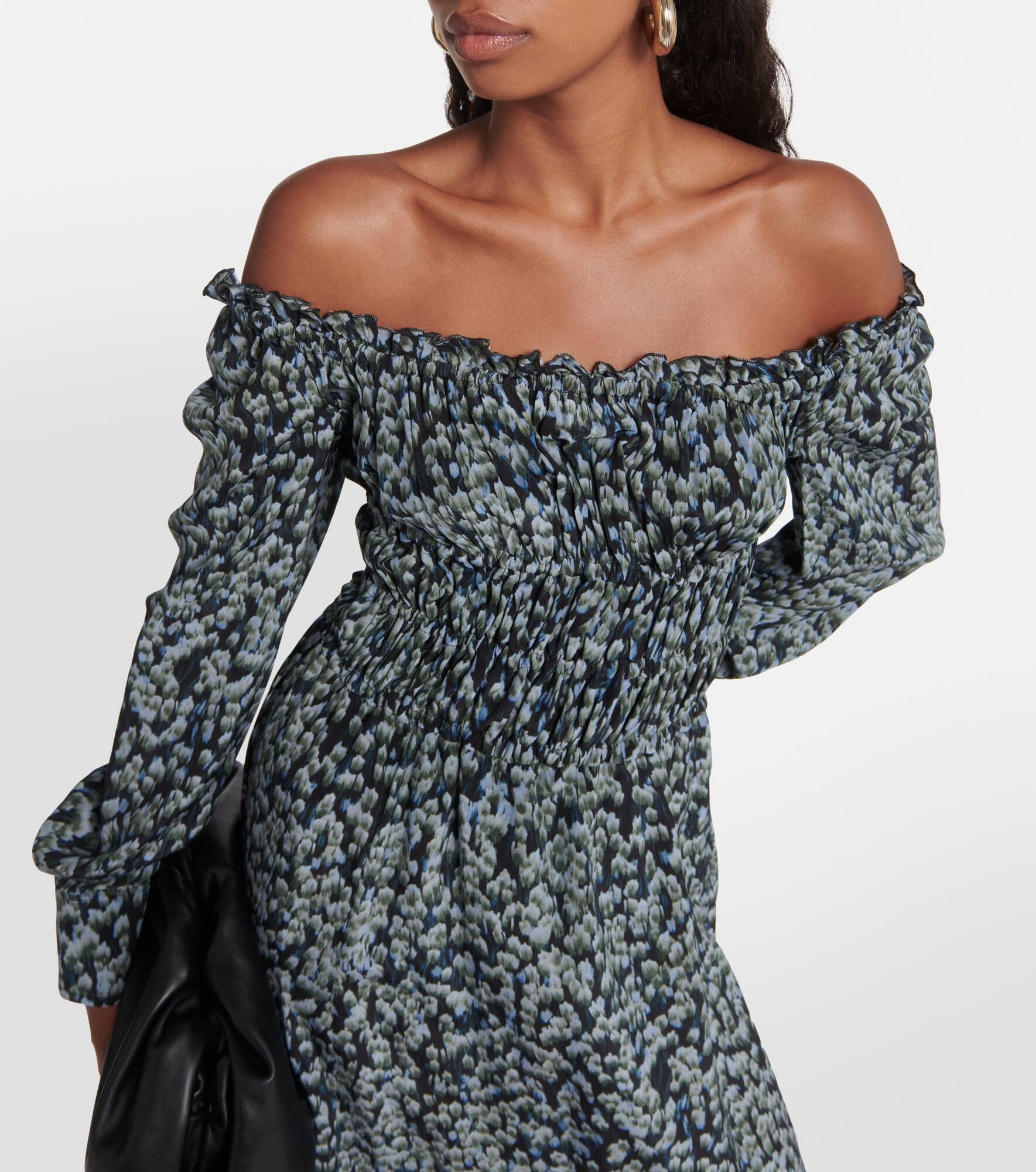 Lillian printed silk midi dress - 5