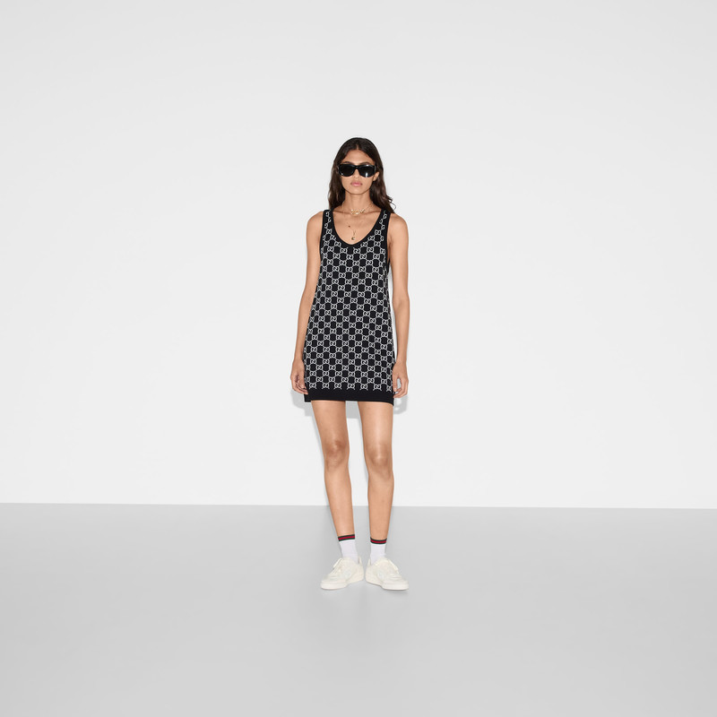 GUCCI GG wool jacquard mini dress outlook