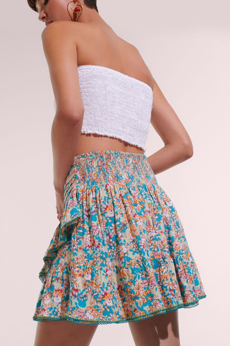 Poupette St Barth Mini Skirt Mabelle - Green Sweet Bell outlook