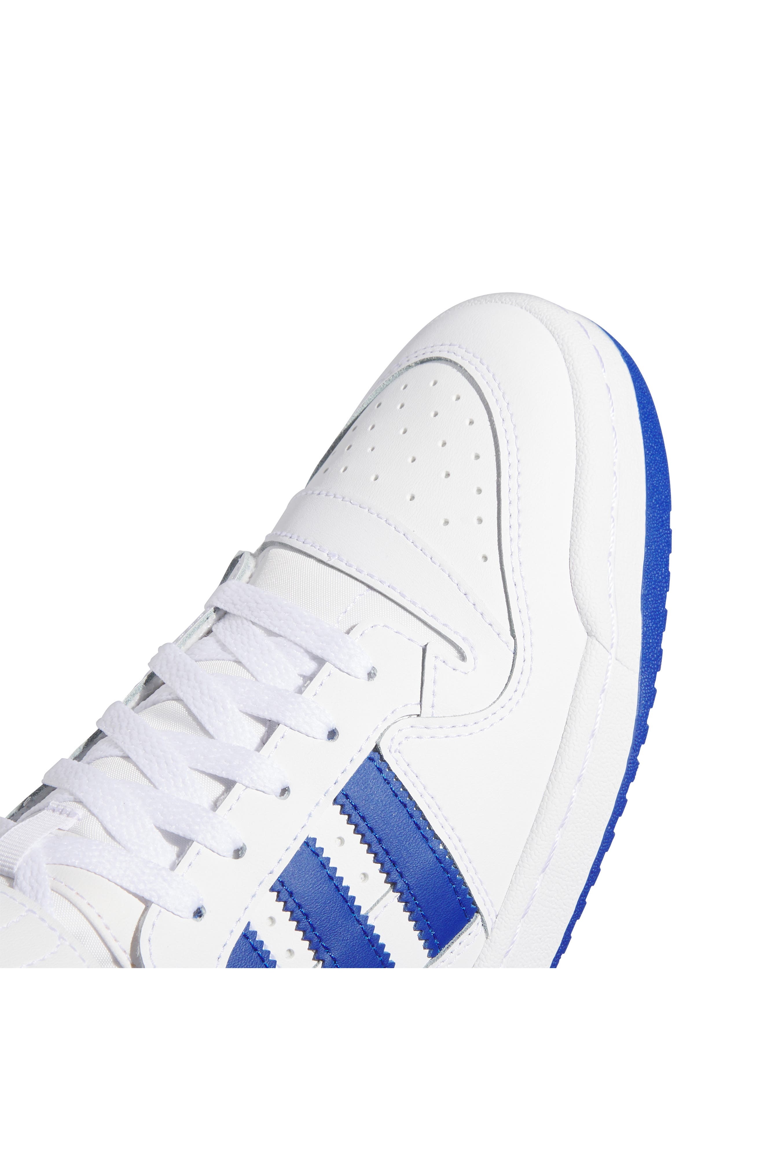adidas Forum Mid Sneaker in White/Team Royal Blue/White at Nordstrom - 9