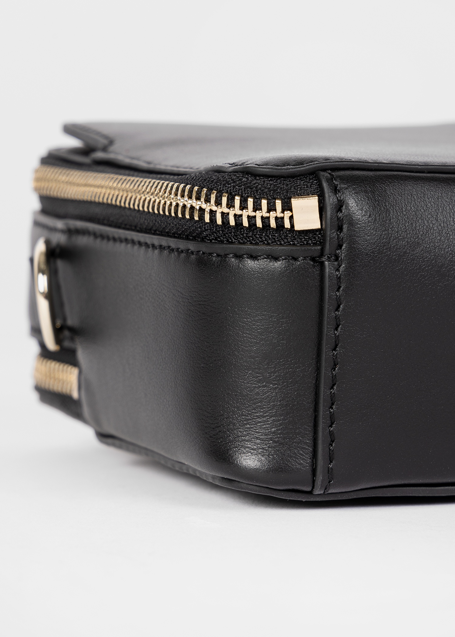 Women's Black Leather 'Signature Stripe' Camera Bag - 6