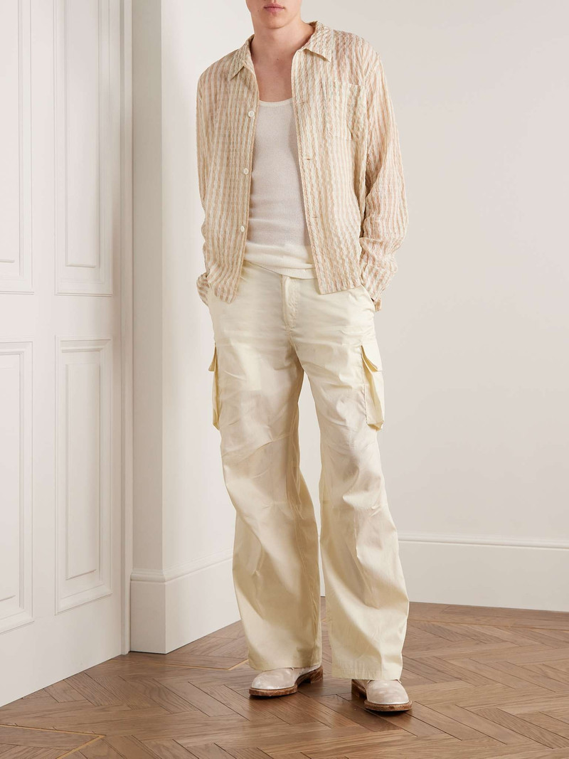 Our Legacy Mount Straight-Leg Crinkled-Shell Cargo Trousers outlook