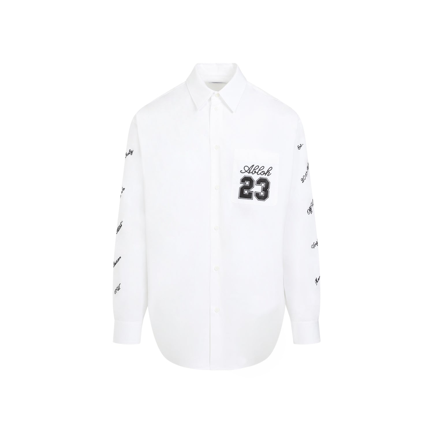Tシャツ・カットソー Off-White Off White 23 Logo Heavycot Overshirt Off-White Off White Men Off White 23 Logo Heavycot Overshirt
