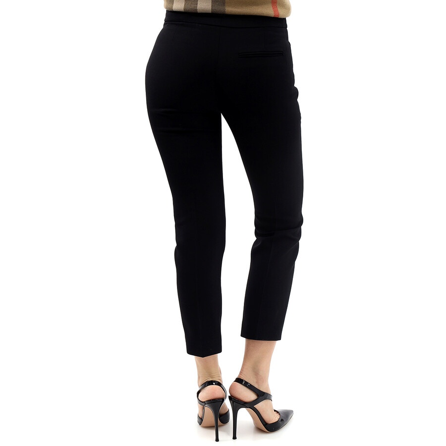 Alexander Mcqueen Black Wool And Silk Blend Crop Trousers - 3