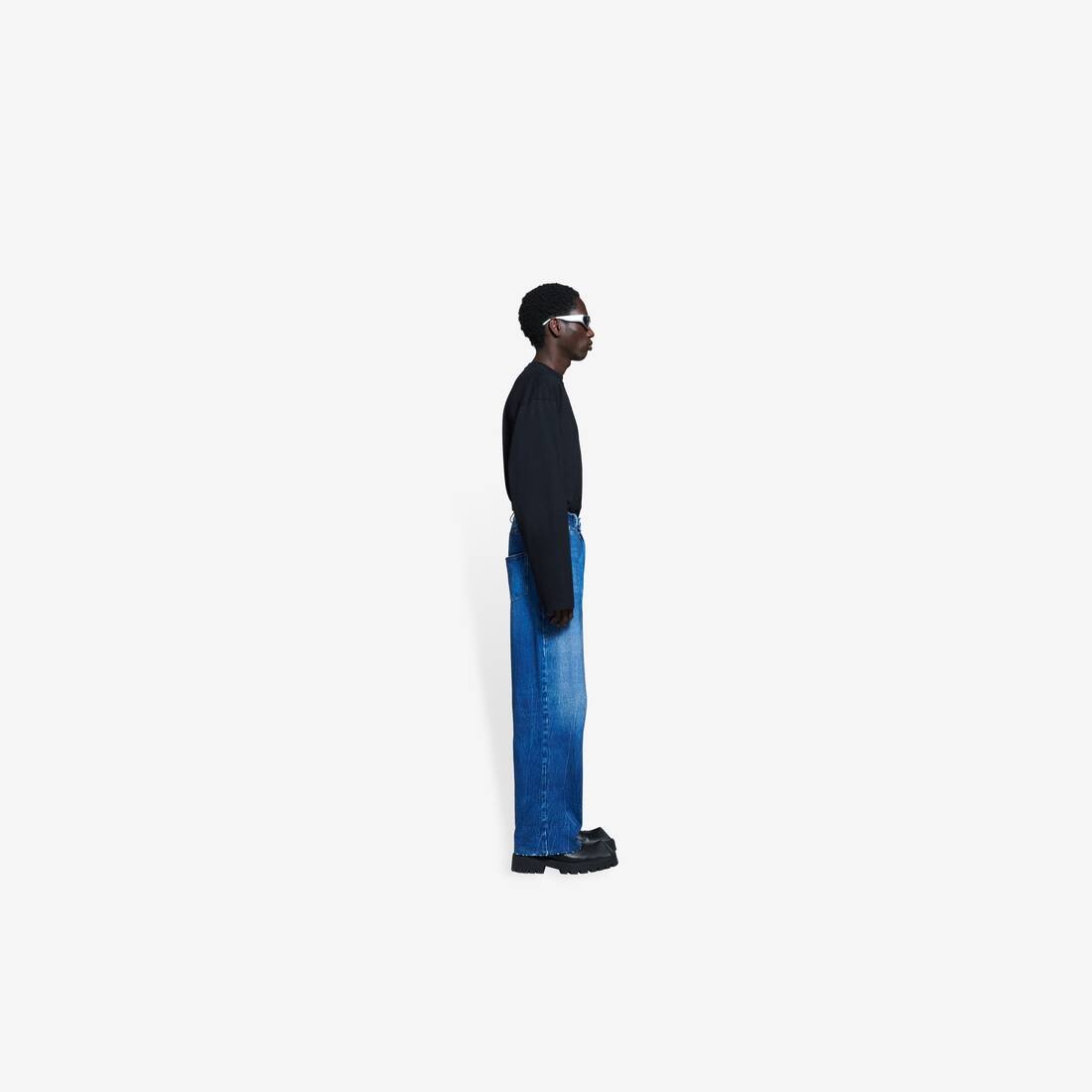Trompe-l'œil Pants in Blue - 4