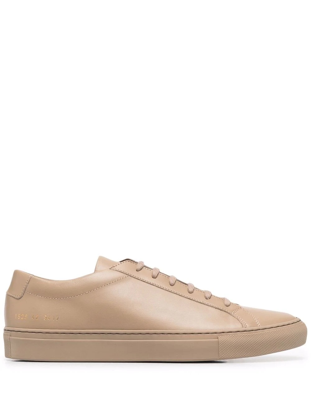 low top leather sneakers - 1