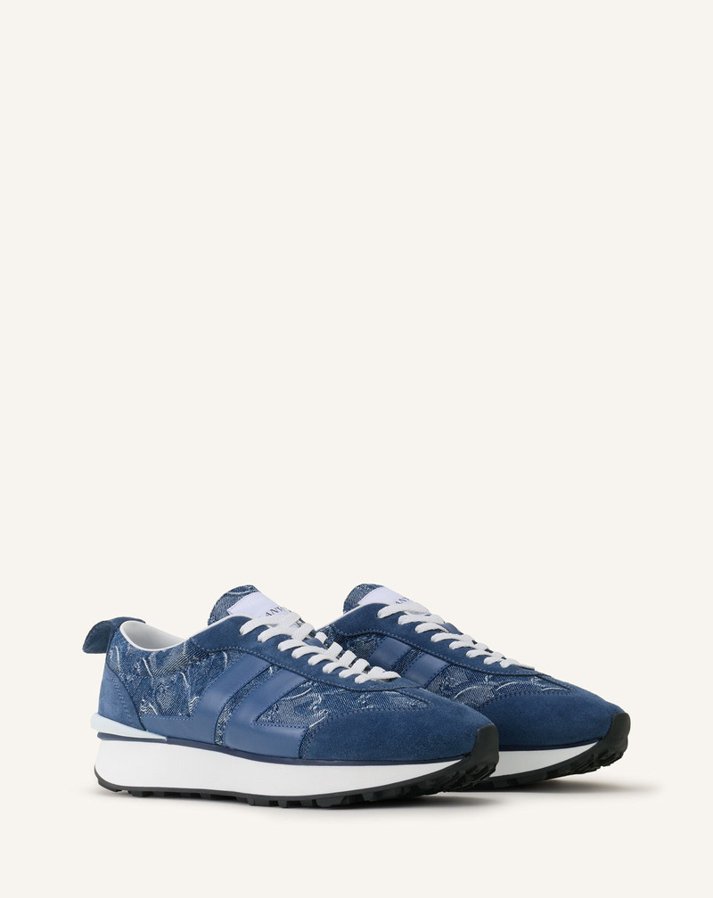 Lanvin BLUE LUNAR YEAR BUMPR SNEAKERS IN DENIM outlook