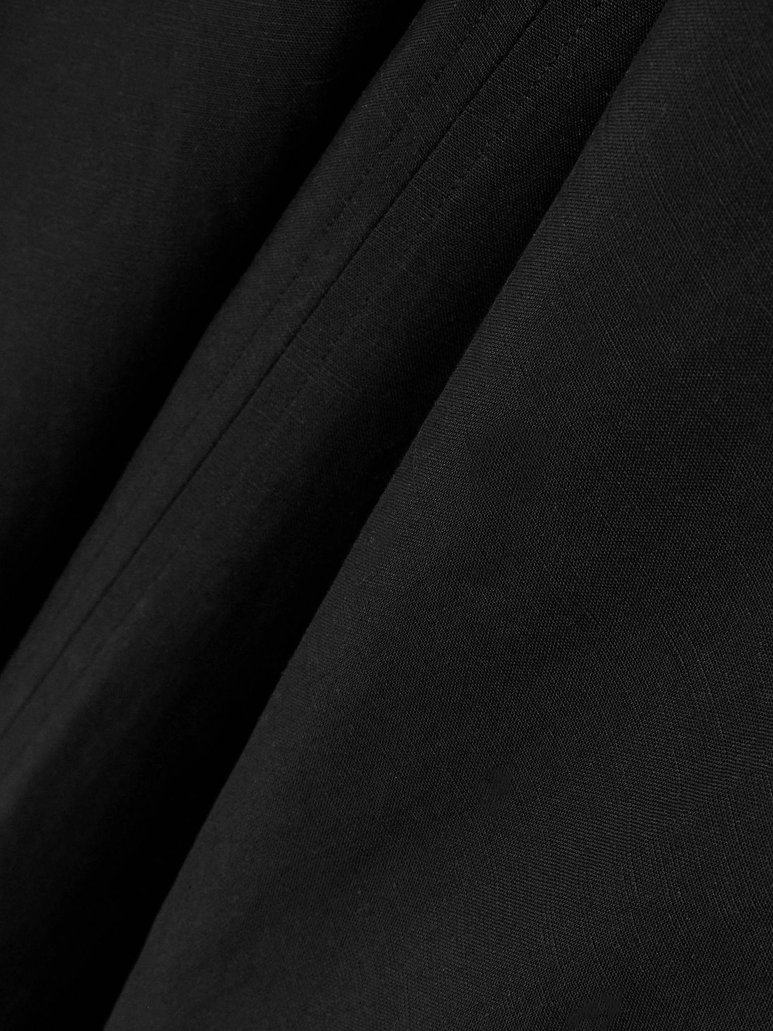 Pleated organic cotton-jersey midi dress Black - 4