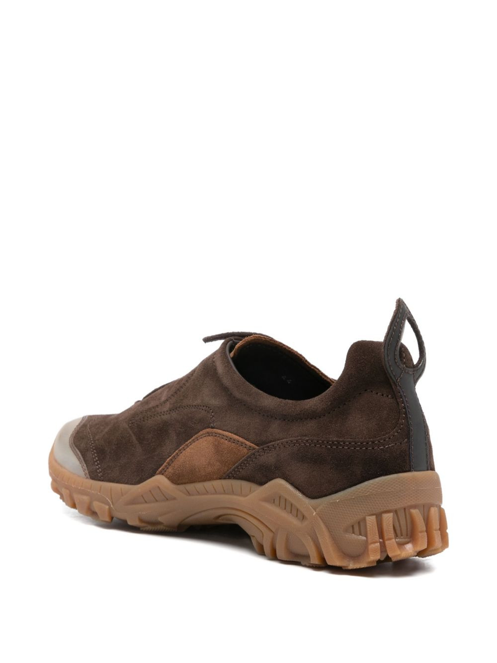 suede lace-up low-top sneakers - 3