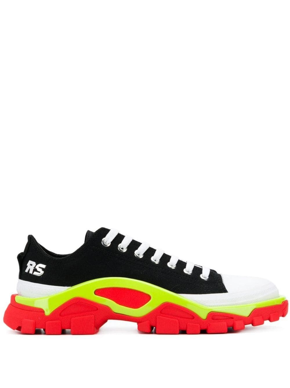 x Raf Simons Detroit Runner contrast sole low-top cotton sneakers - 1