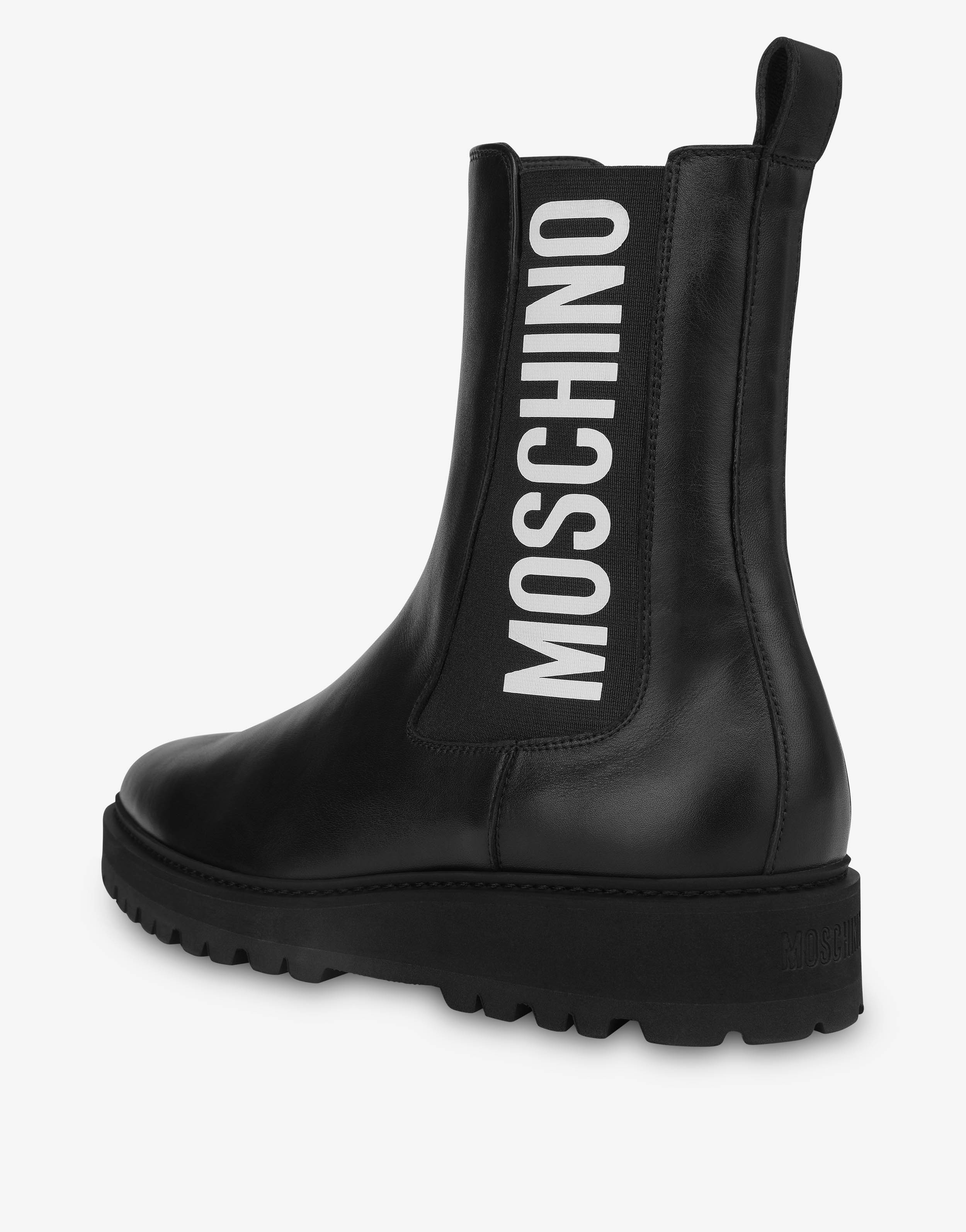 CALFSKIN BEATLES ANKLE BOOTS WITH LOGO - 4