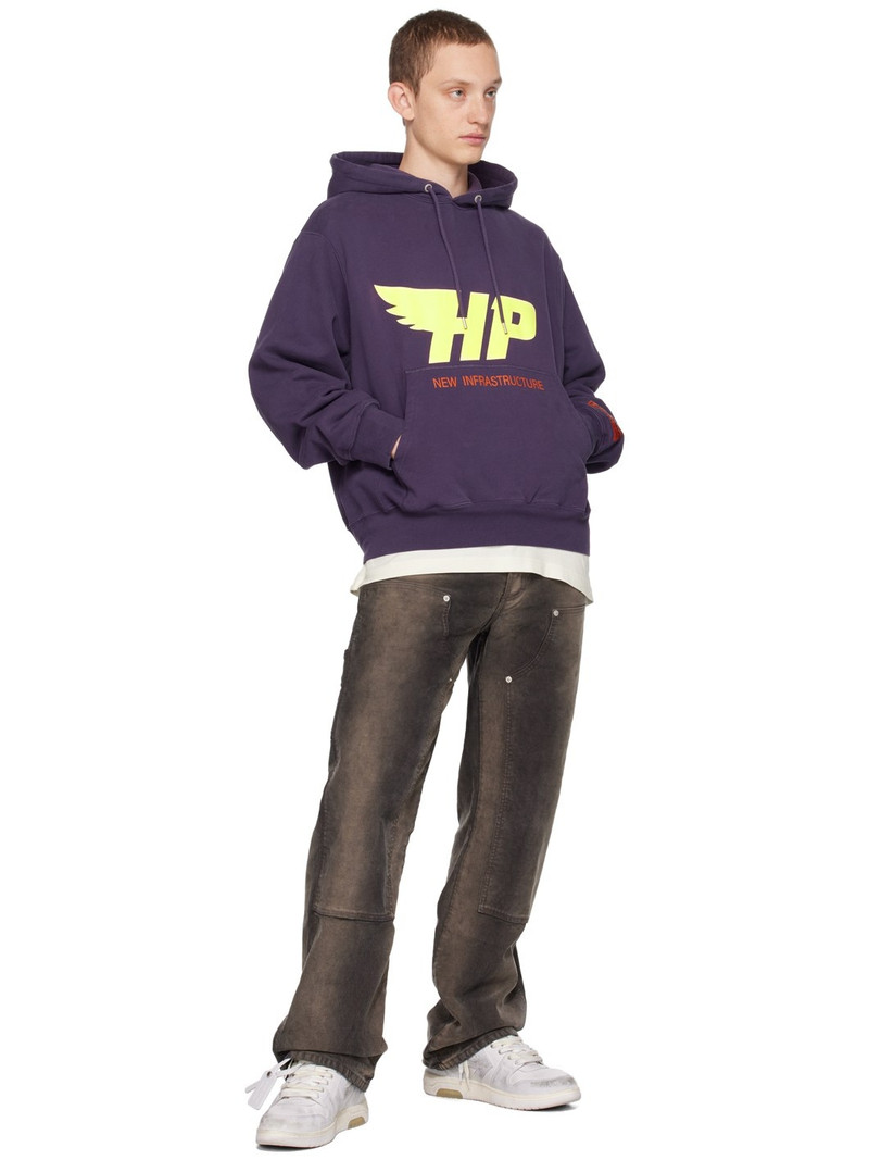 Heron Preston Purple Fly Hoodie outlook
