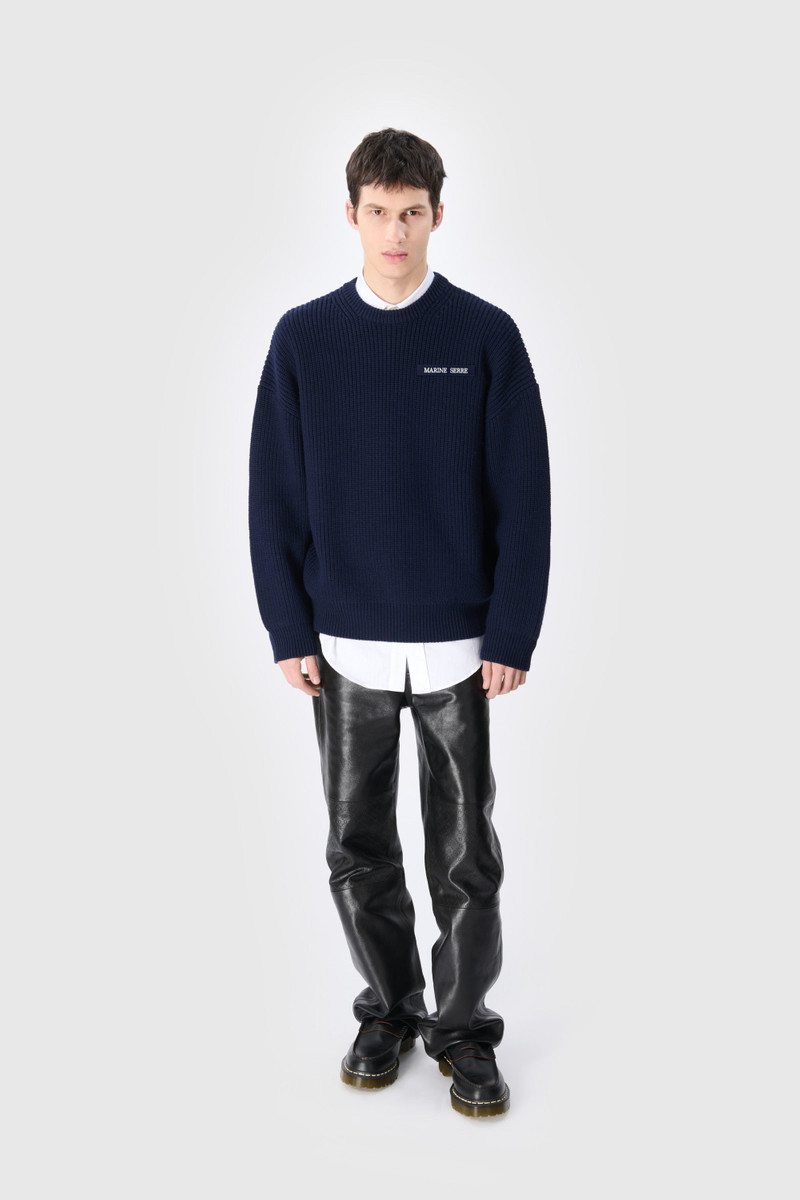 Marine Serre Ms Half Cardigan Knit Crewneck Sweater outlook