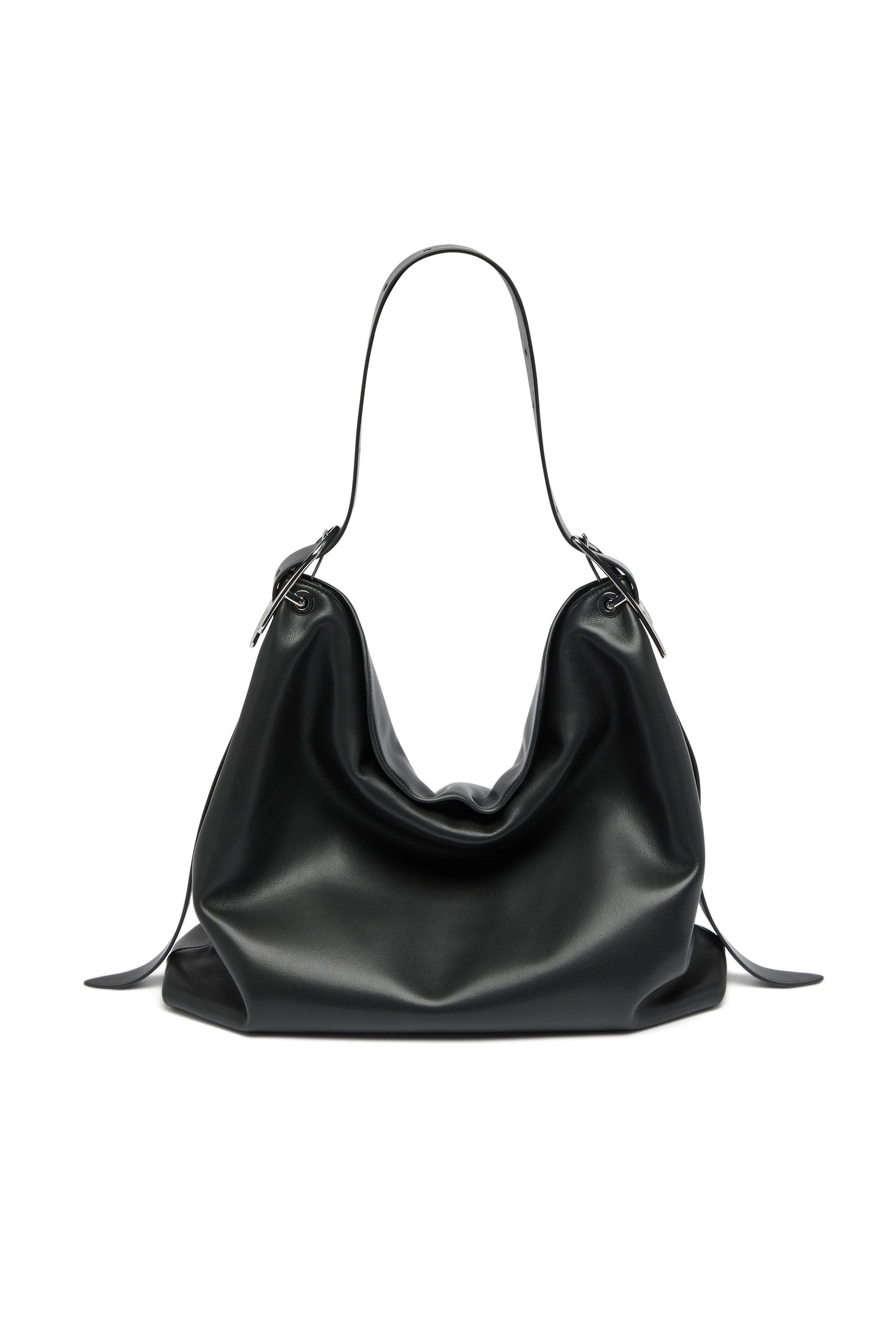 D-LINE SLOUCHY LEATHER SHOULDER BAG - 1