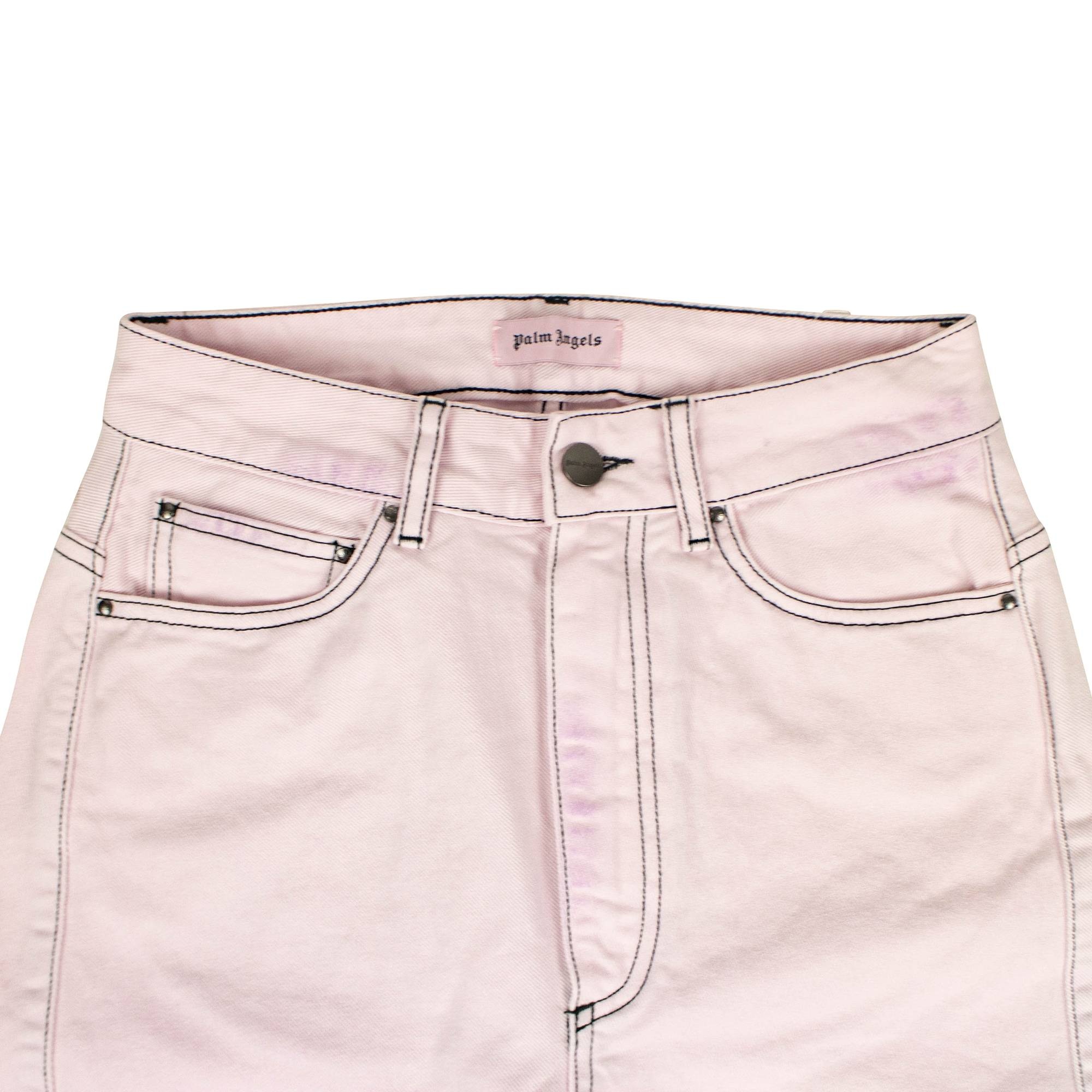 Palm Angels Curved Seam Jeans Pants 'Pink' - 3