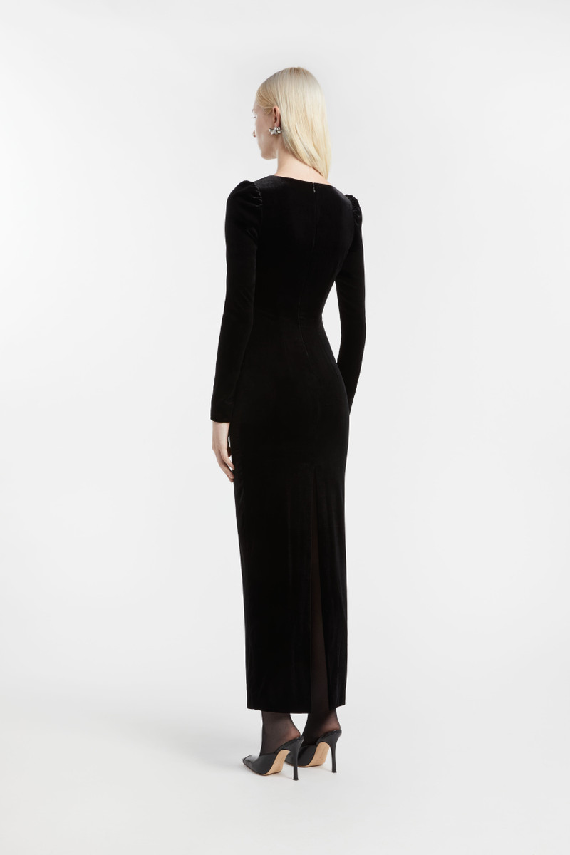 Alessandra Rich VELVET DRESS WITH BOW outlook