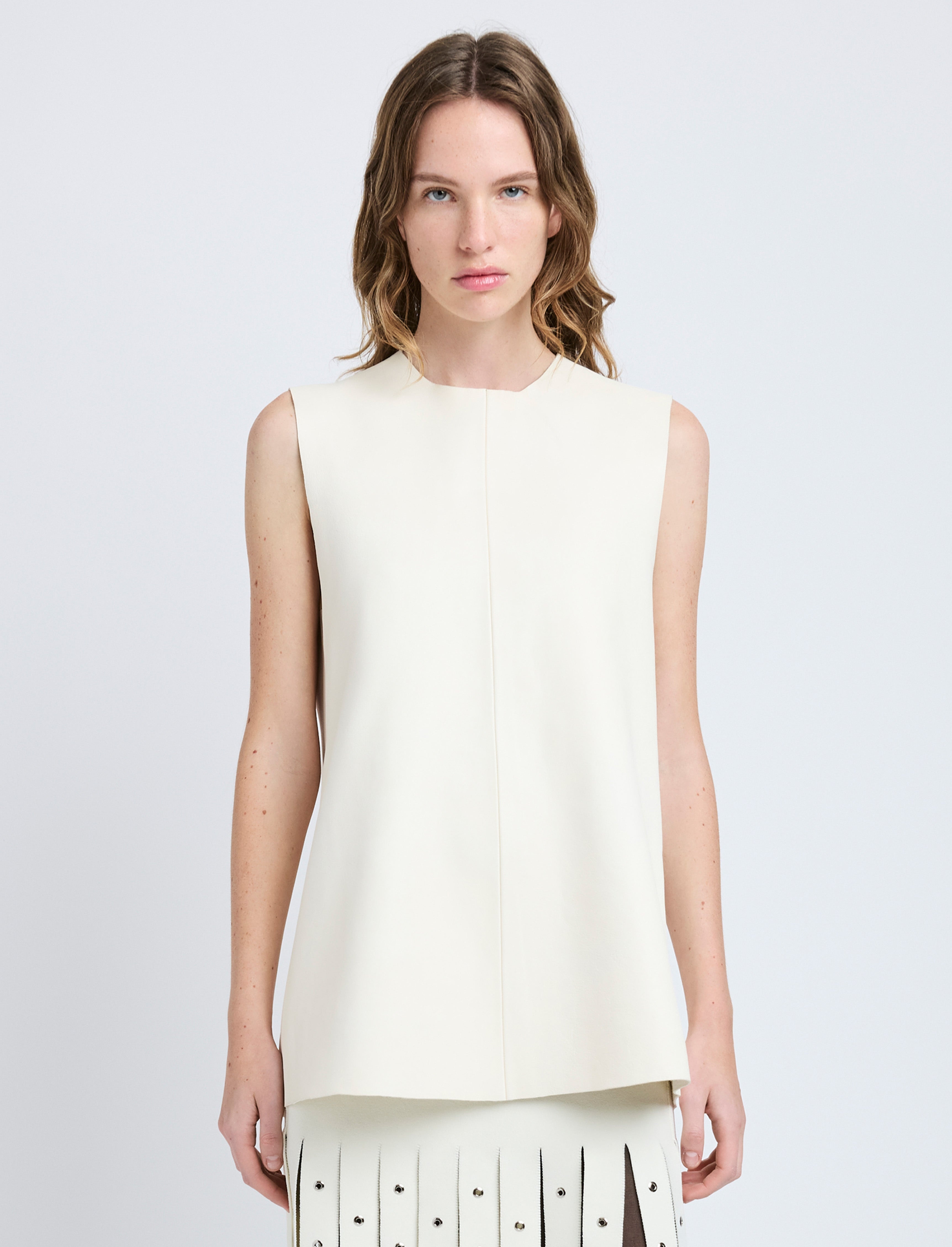 Noa Top in Textured Leather - 2