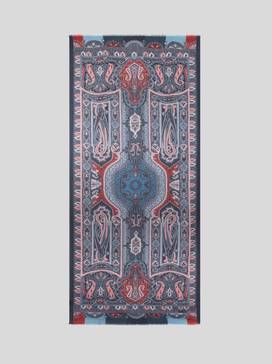 PRINTED CASHMERE AND SILK SCARF - 2