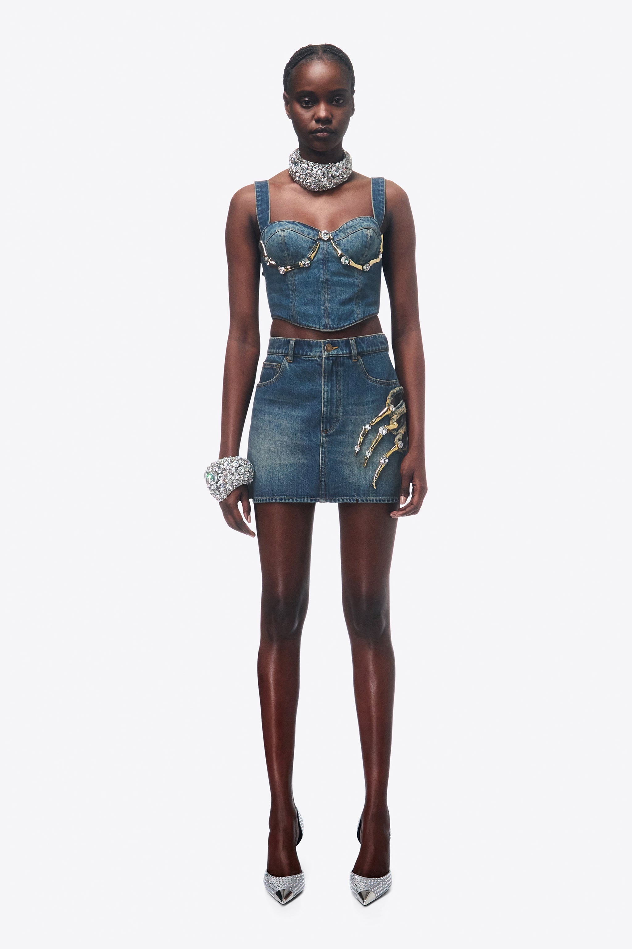 CLAW CUTOUT MINI SKIRT - 5