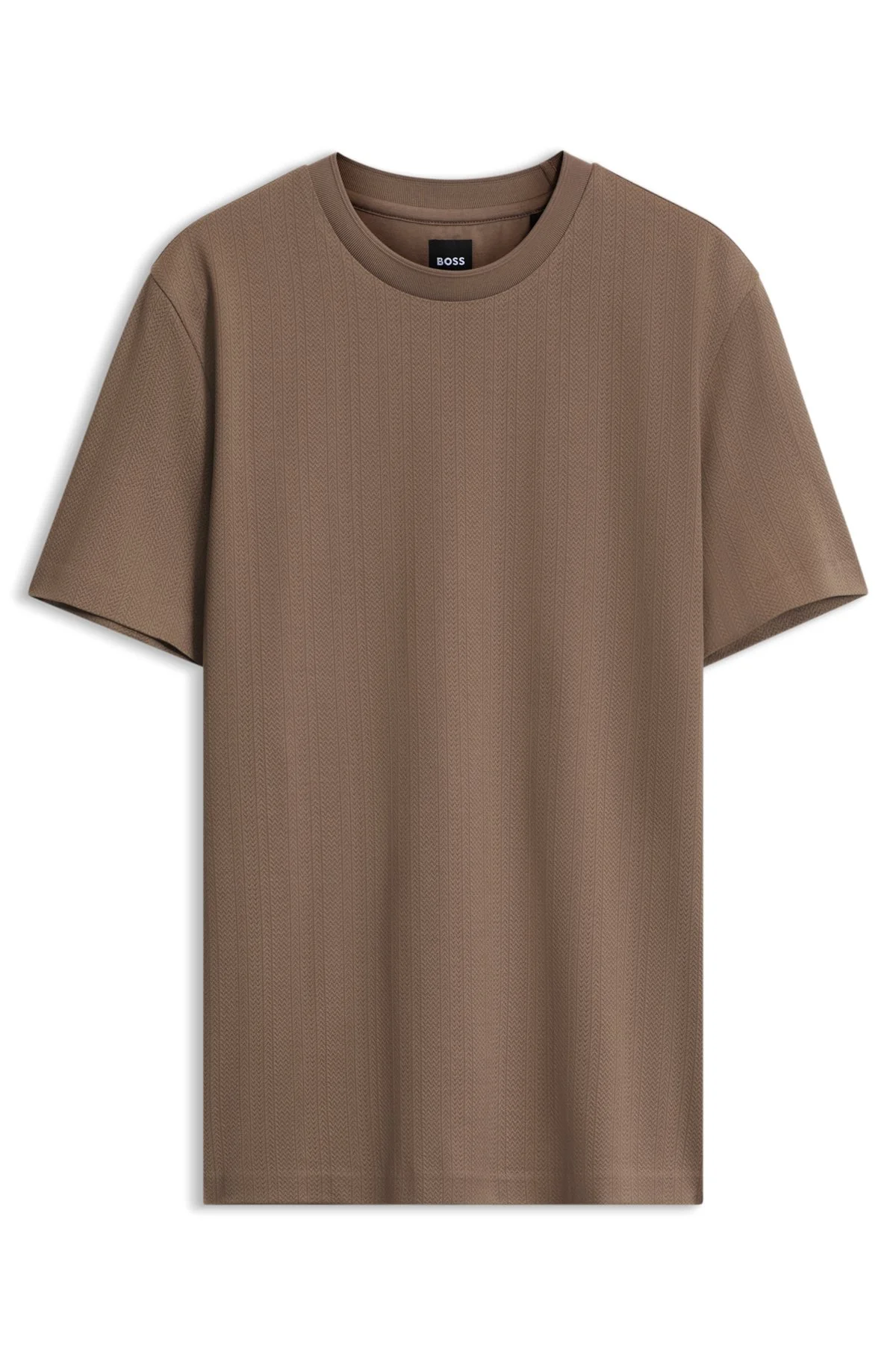 CORDUROY-JACQUARD T-SHIRT IN MERCERIZED COTTON - 1
