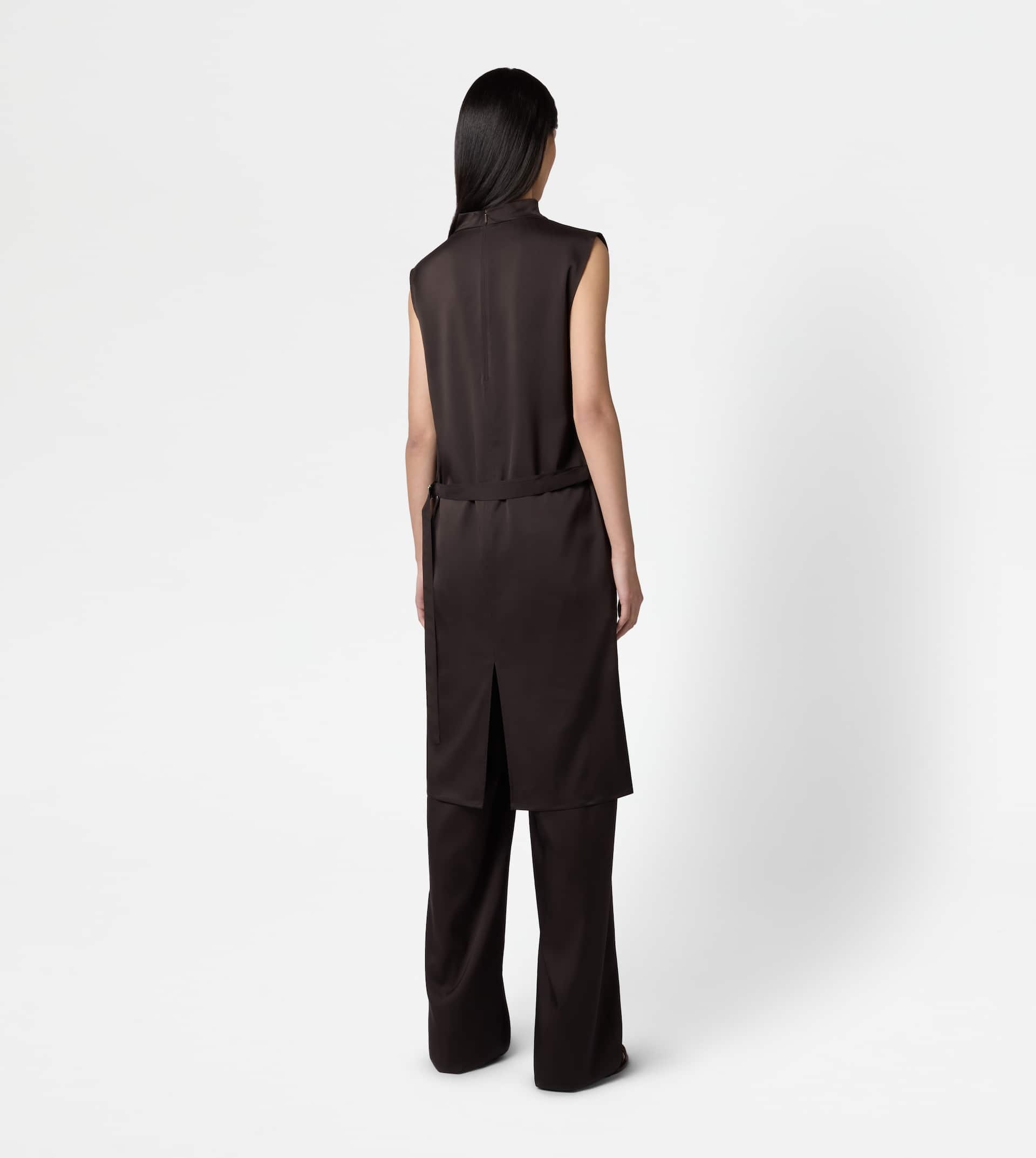 DRESS IN VISCOSE - BROWN - 3