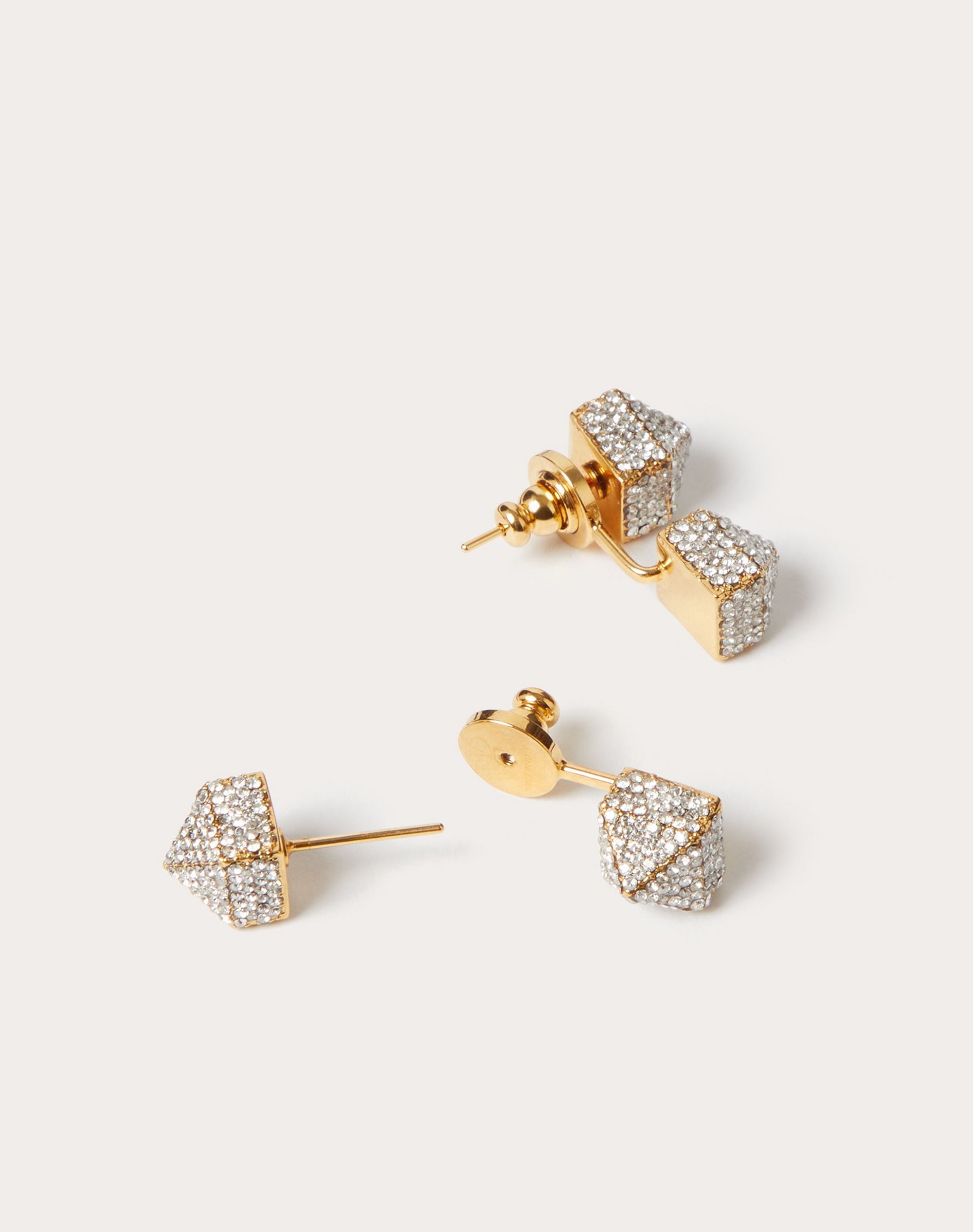Rockstud metal and Swarovski® crystal earrings - 4