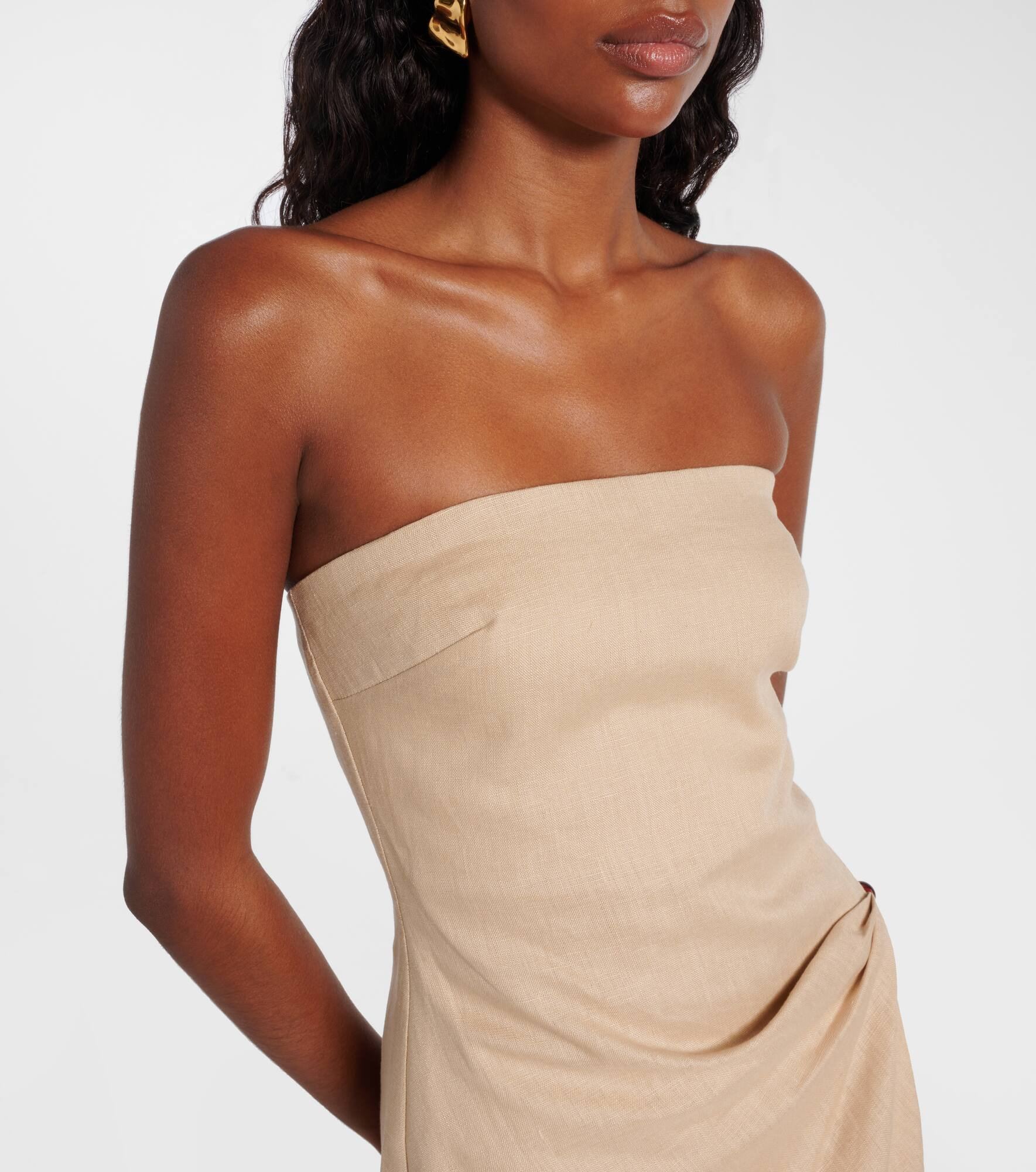 Moretti linen minidress - 4