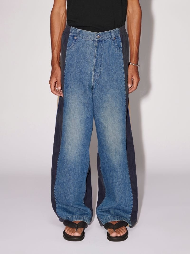 Denim Nylon Pants - 5