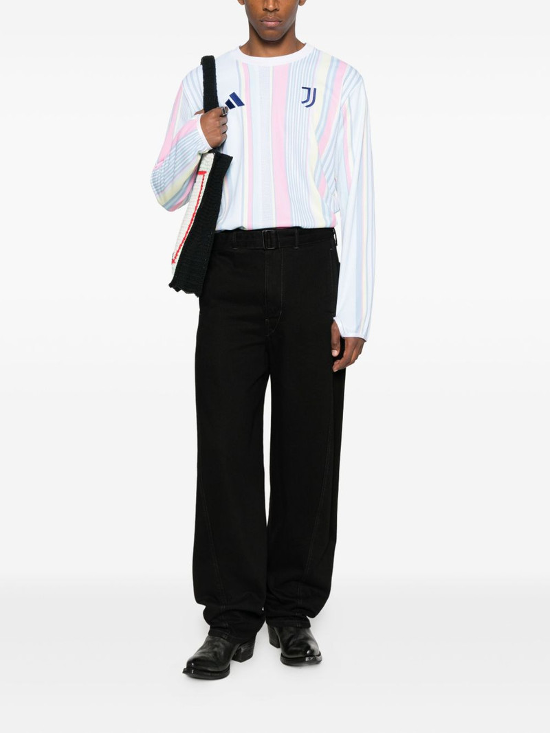 adidas x Juventus striped long-sleeve T-shirt outlook