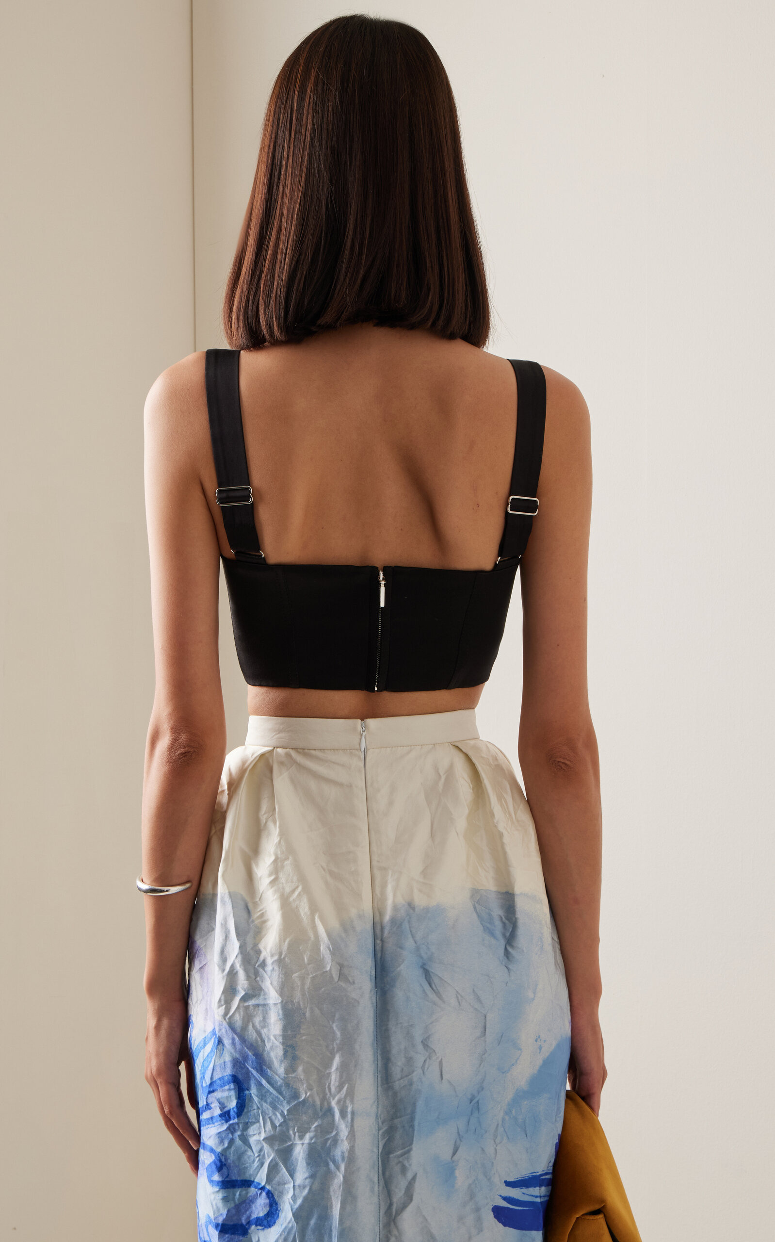 Cropped Silk Bra Top black - 4