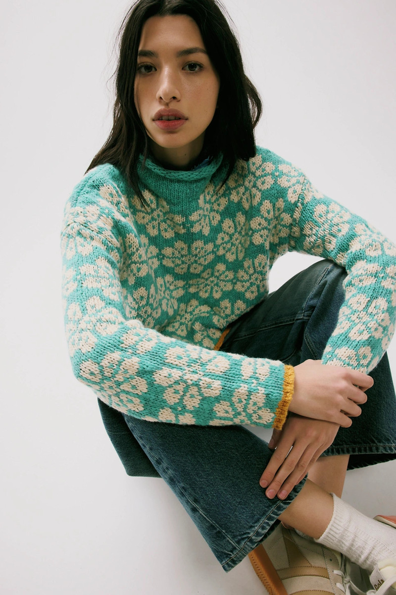 Opal Rollneck Knit Patterned Sweater 1