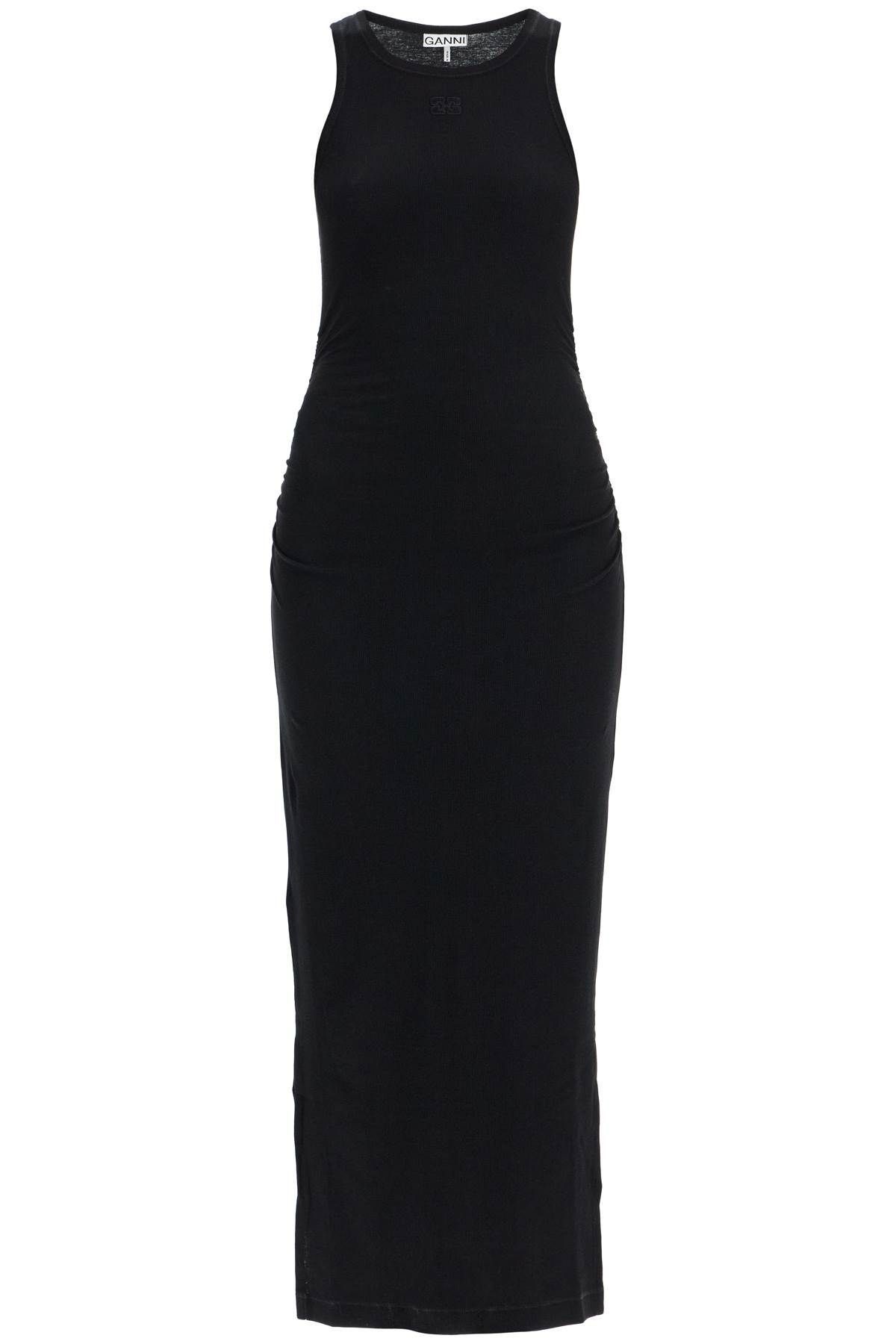 'RIBBED JERSEY MIDI DRESS WITH NINE - 1