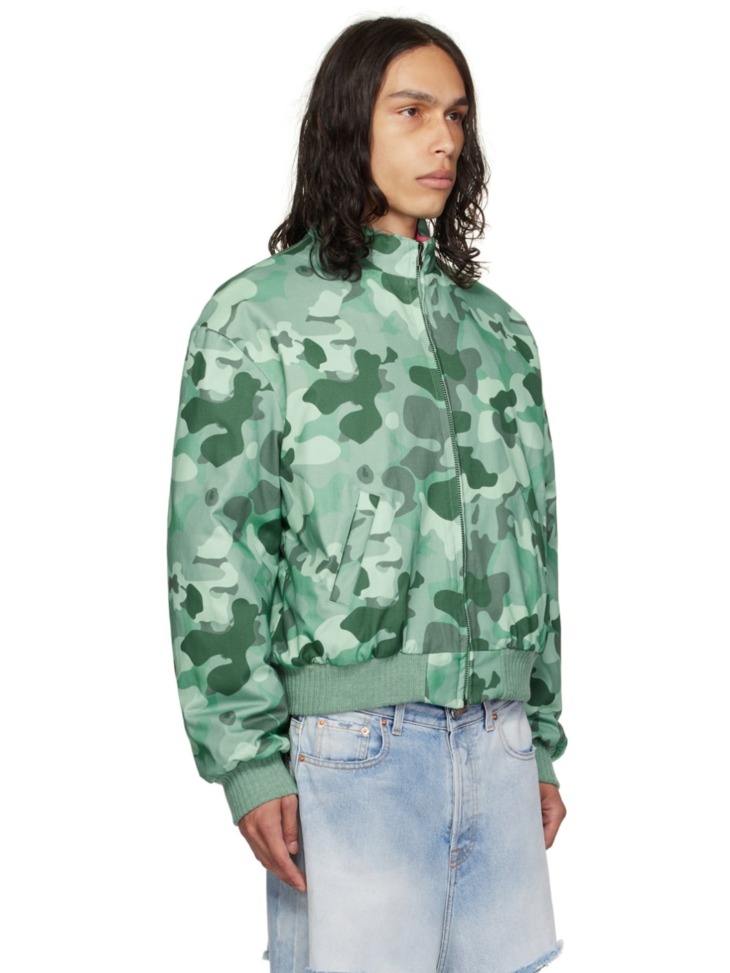 Green Camouflage Bomber Jacket - 2