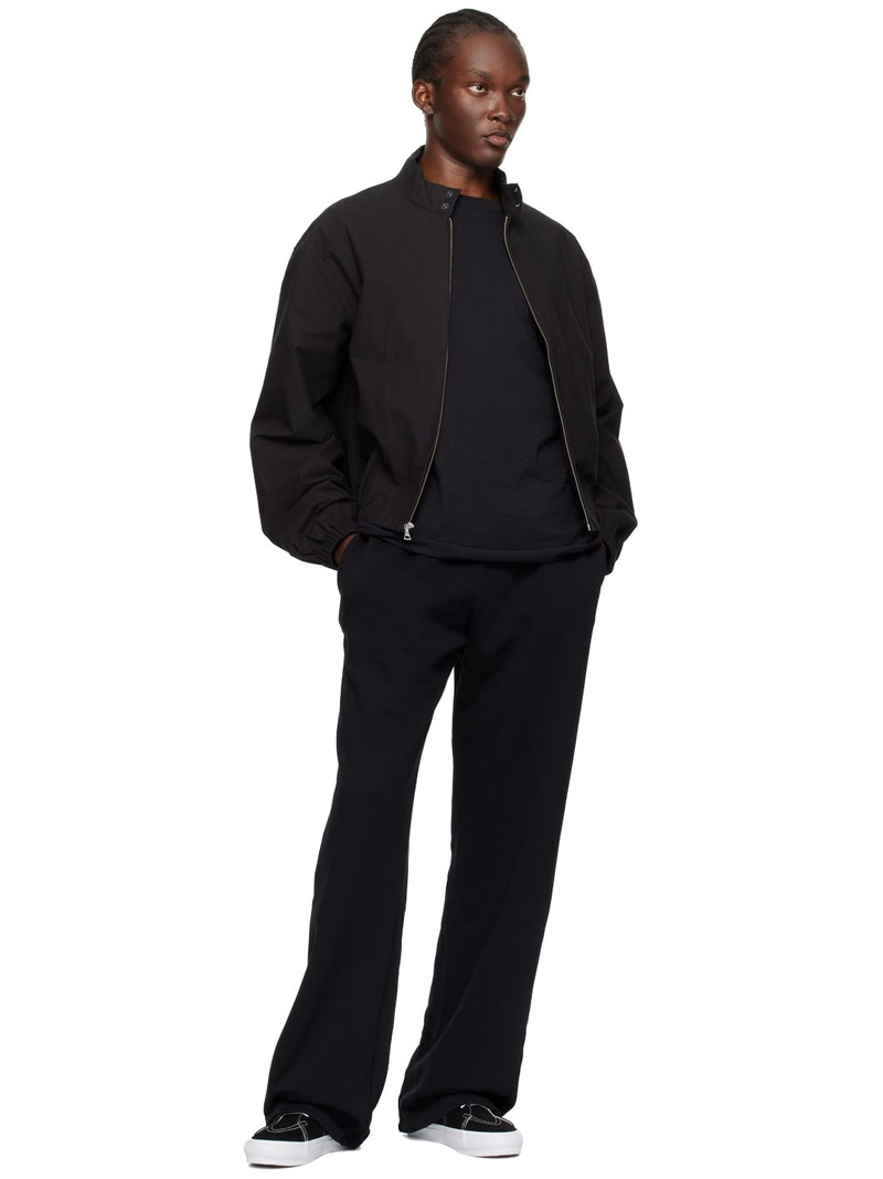 LES TIEN Black Heavyweight Puddle Sweatpants outlook