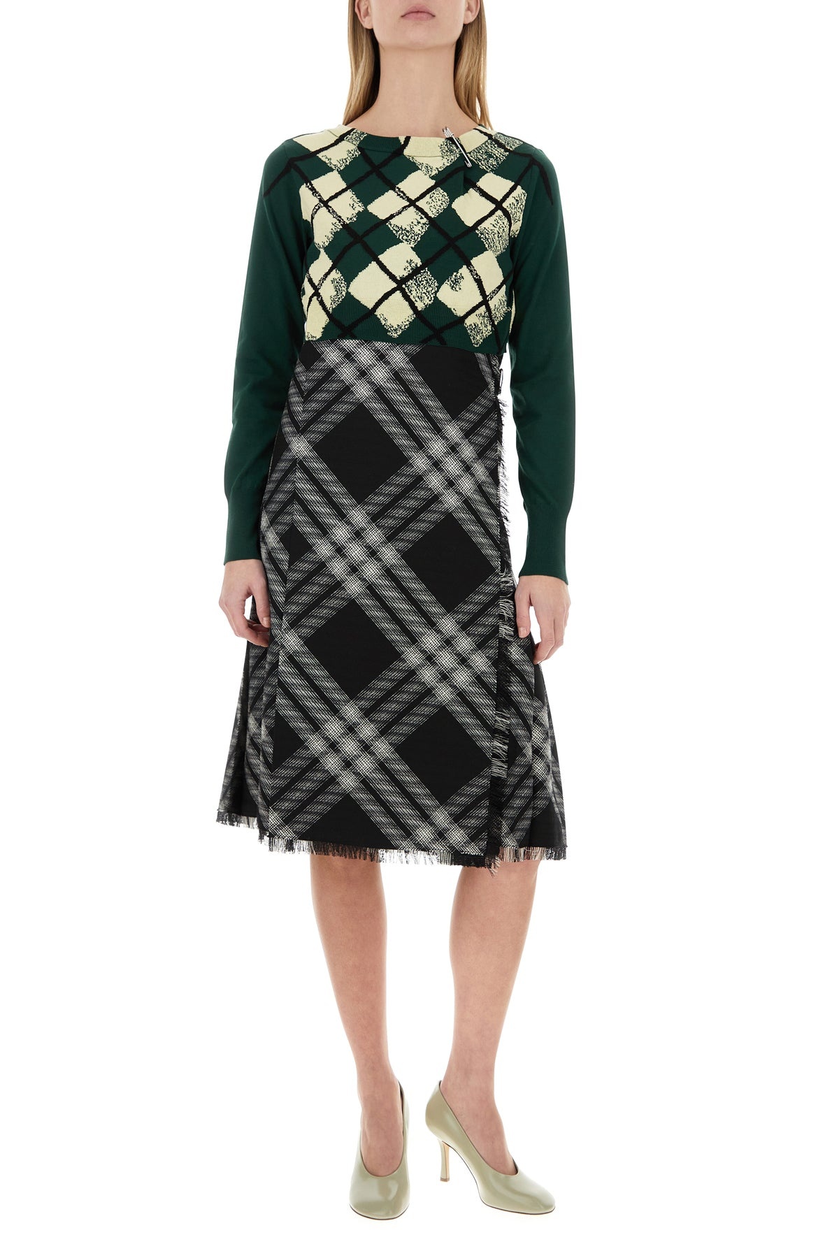 ワンピース BURBERRY Embroidered Wool Dress Burberry Embroidered wool dress | gebnegozionline | REVERSIBLE