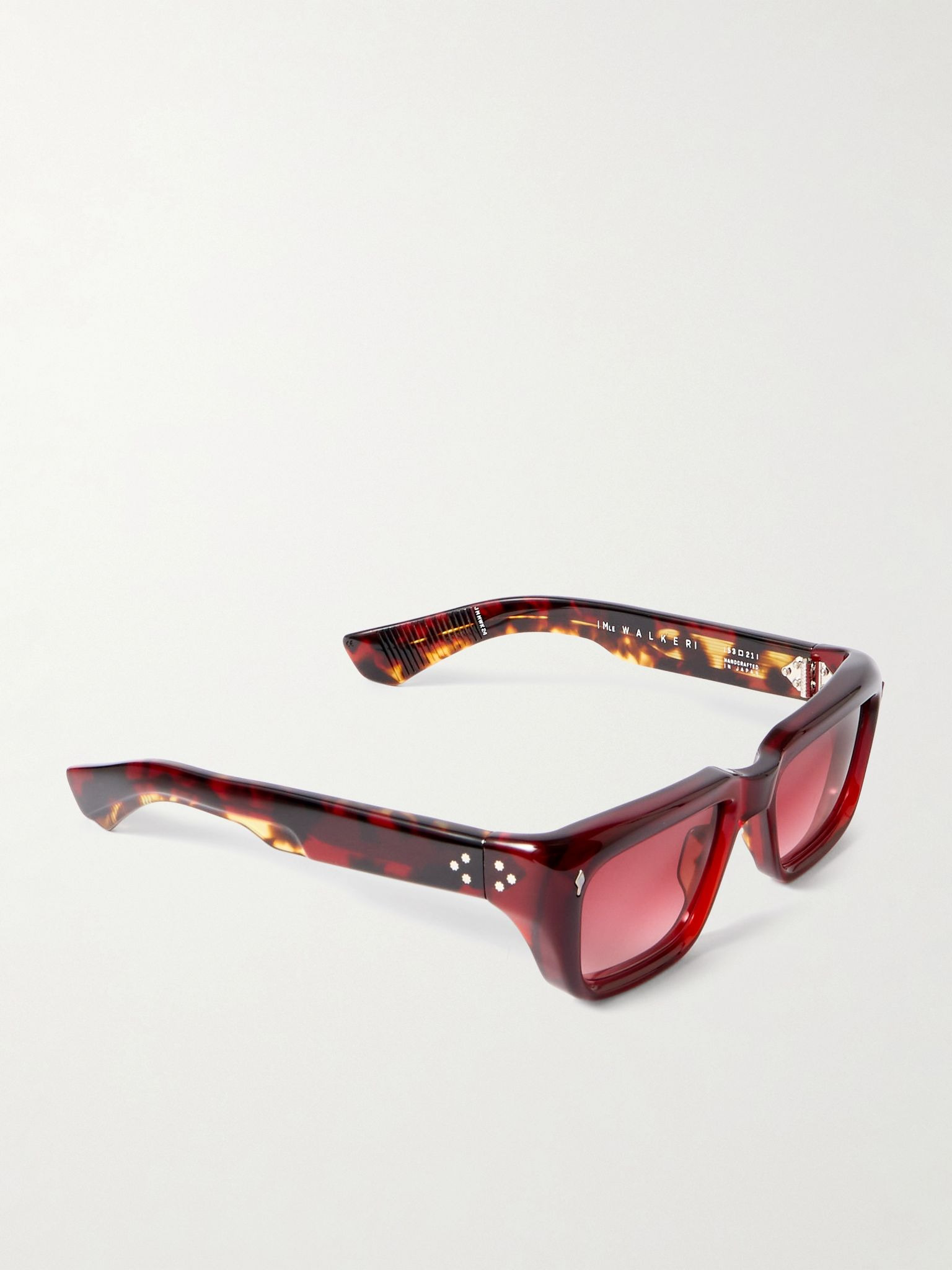 Walker square-frame acetate sunglasses Burgundy - 3