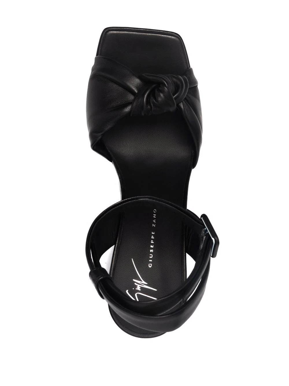130mm platform leather sandals - 4