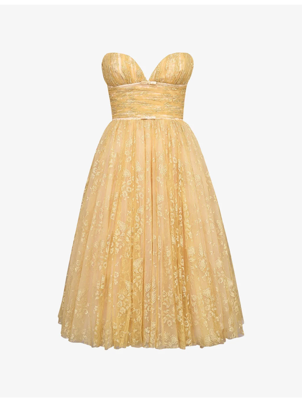 Madame Strapless Woven Midi Dress - 1