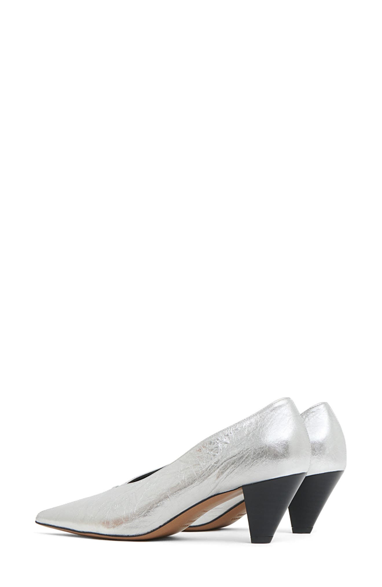 Mansur Gavriel Kiki Pointed Toe Pump in Silver at Nordstrom - 2