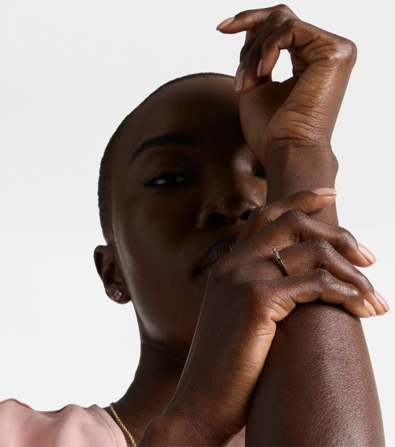 SYDNEY EVAN Match 14kt gold ring with rubies outlook