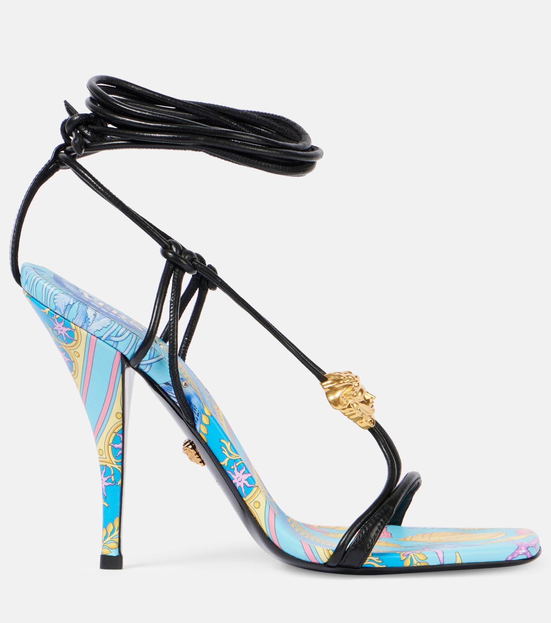 La Medusa printed leather sandals - 4