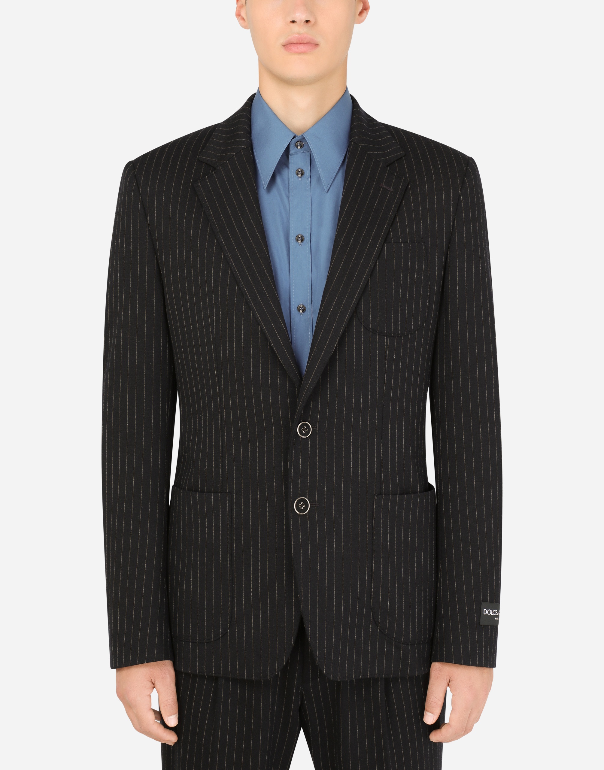 Pinstripe stretch jersey jacket - 2