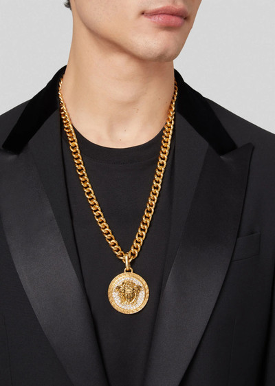 VERSACE Medusa Crystal Pendant Necklace outlook